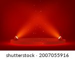 red winner stage  podium... | Shutterstock .eps vector #2007055916