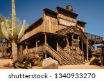 Old Wild  Western Wooden Saloon ...