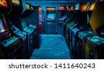 Old vintage arcade video games...