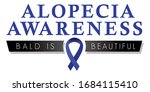 alopecia awareness ribbon  ... | Shutterstock .eps vector #1684115410