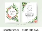 floral wedding invitation... | Shutterstock .eps vector #1005701566