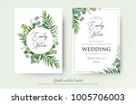 wedding invitation  floral... | Shutterstock .eps vector #1005706003