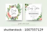 wedding floral invite... | Shutterstock .eps vector #1007557129