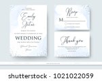 wedding invite  thank you  rsvp ... | Shutterstock .eps vector #1021022059