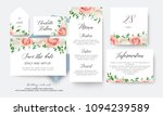 wedding floral save the date ... | Shutterstock .eps vector #1094239589