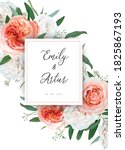 wedding floral invite  greeting ... | Shutterstock .eps vector #1825867193