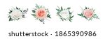 vector  watercolor style floral ... | Shutterstock .eps vector #1865390986