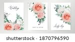 elegant  watercolor floral... | Shutterstock .eps vector #1870796590