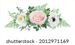elegant floral bouquet vector... | Shutterstock .eps vector #2012971169