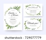 wedding invite  invitation rsvp ... | Shutterstock .eps vector #729077779