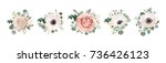 vector floral bouquet design ... | Shutterstock .eps vector #736426123