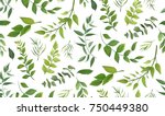 seamless pattern of eucalyptus... | Shutterstock .eps vector #750449380