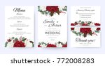 wedding invite  invitation ... | Shutterstock .eps vector #772008283