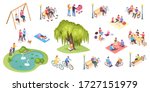 people in park leisure and... | Shutterstock .eps vector #1727151979