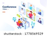 video conference internet... | Shutterstock . vector #1778569529