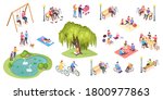 people in park leisure and... | Shutterstock . vector #1800977863