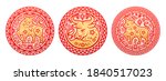 chinese new year 2021 greeting... | Shutterstock .eps vector #1840517023