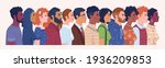 profile portrait of men and... | Shutterstock .eps vector #1936209853