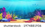 coral reef underwater world... | Shutterstock .eps vector #1974881936