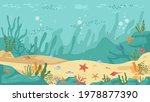 underwater world sea bottom ... | Shutterstock .eps vector #1978877390