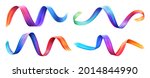 brushstroke multicolor gradient ... | Shutterstock .eps vector #2014844990