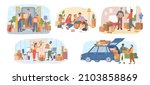 moving relocation people flat... | Shutterstock .eps vector #2103858869
