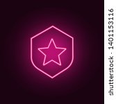 shield star icon. elements of... | Shutterstock . vector #1401153116