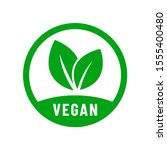 vegan vector icon. organic  bio ... | Shutterstock .eps vector #1555400480