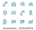 feedback line vector icons in... | Shutterstock .eps vector #2103169376