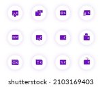wallet purple color vector... | Shutterstock .eps vector #2103169403