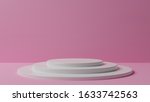 pink background with geometric... | Shutterstock . vector #1633742563
