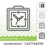 alarm clock thin line icon.... | Shutterstock .eps vector #1167766540