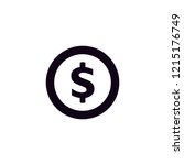 money dollar icon | Shutterstock .eps vector #1215176749