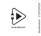 plug and play icon   video icon | Shutterstock .eps vector #1719129223