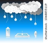 cloud computing background ... | Shutterstock .eps vector #1068855119