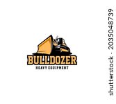 Bulldozer Heavy Equipment Logo...