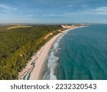 Aerial view from the bay of dolphins in Pipa beach, Rn, Brazil.
