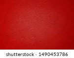 Cement Red plaster wall have rough surface concrete. For texture background images