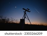 Astronomy telescope for observing stars, planets, Moon and other space objects.
