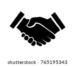two shake hands for peace... | Shutterstock .eps vector #765195343