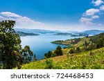 Uganda lake  landscape 