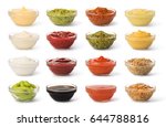 Bowl With Sauce Set  Isolated...