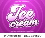 ice cream text style template... | Shutterstock .eps vector #1813884590