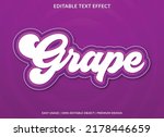 Grape Text Effect Template With ...