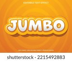 jumbo editable text effect template use for business brand and logo