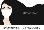 stay at home concept woman... | Shutterstock .eps vector #1675230559
