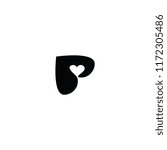 P Letter Love Logo