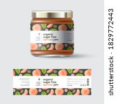 apricot jam label and packaging.... | Shutterstock .eps vector #1829772443