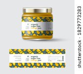 mango jam label and packaging.... | Shutterstock .eps vector #1829773283