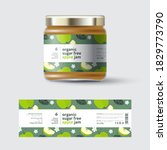apple jam label and packaging.... | Shutterstock .eps vector #1829773790